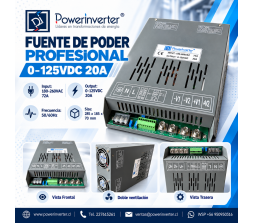 FUENTE DE PODER - SWITCHING - HIGH POWER 220VAC /0-125VDC 20A (2.500W) 